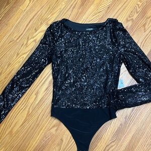 NWT express sequin bodysuit
